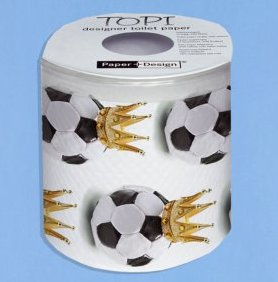 Toilettenpapier Fußball mit Krone