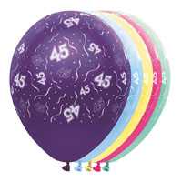 Pearl Luftballons mit Zahl 45