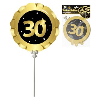 Ballon 30, 3-tlg., schwarz/gold