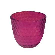Glas mit Wachsfüllung Ø 92 mm, pink