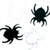 Flitterbox Spinnen silber/schwarz