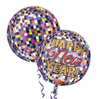 Happy New Year Disco Ball Folienballon
