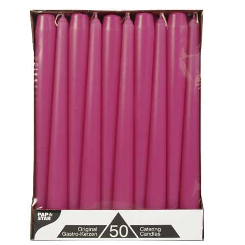 Leuchterkerzen pink,50 Stück