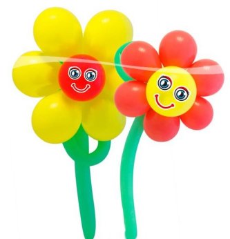 Folienballon Blumenstrauß als Deko Set