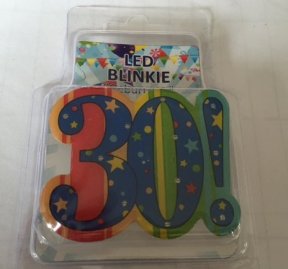 LED Blinkie zum 30. Geburtstag in XXL