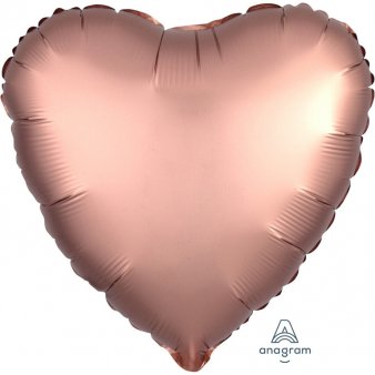 Folienballon Herz rosa Metallic, 61 cm