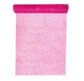 Glitter Deko Tischläufer - Pink