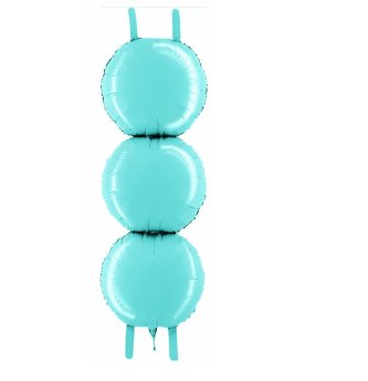 Folienballon: 3-er Säule hellblau