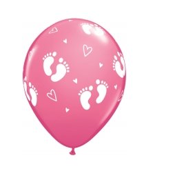 Latexballons Baby Füße, rosa