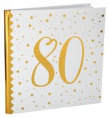 Gästebuch Gold Glamour Zahl 80
