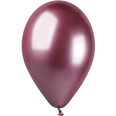 Ballons Chrom-Rosa, 33 cm - 12 Stück