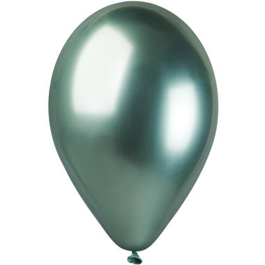 Ballons Chrom-Grün, 33 cm - 5 Stück