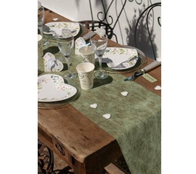 Tischläufer Olive - grün, 5m