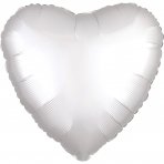 Folienballon Herz - weiß - 46 cm