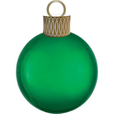 Ballon als Weihnachtskugel, grün