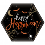 Pappteller  Halloween Hexagon