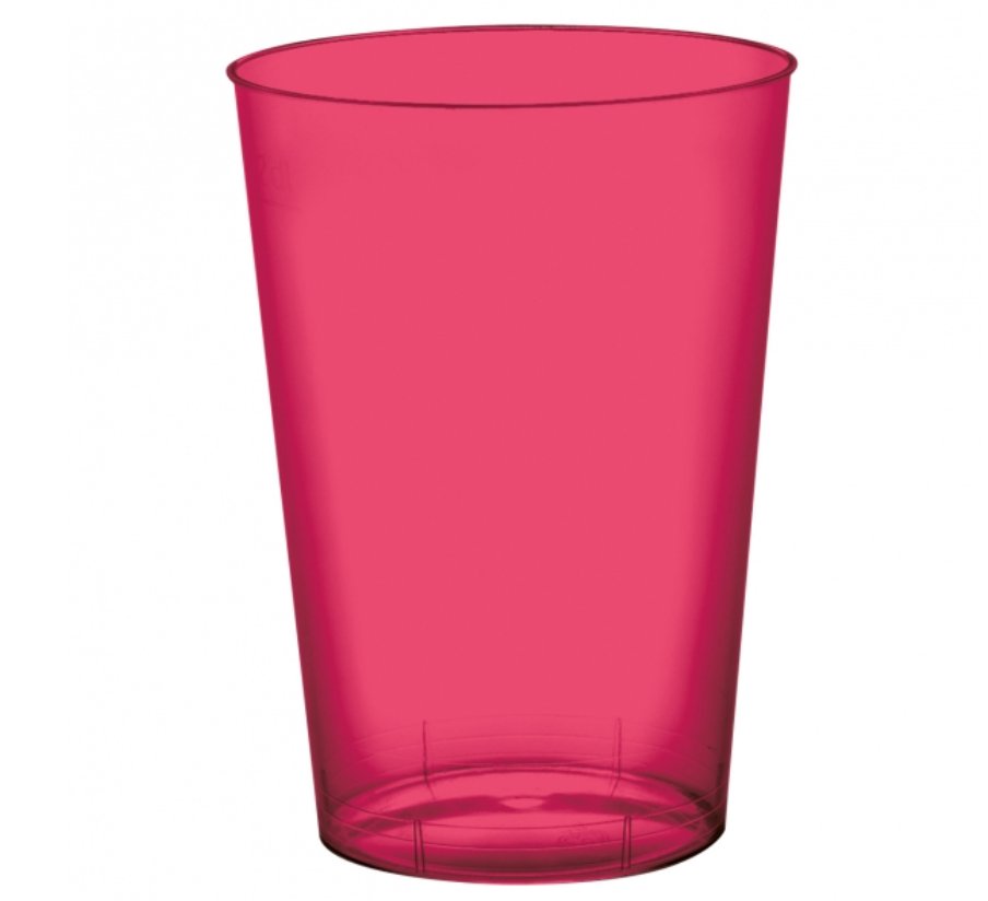 Trinkgläser pink - 10 Stück - 200ml
