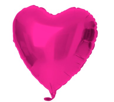 Herzballon pink Metallic, 45 cm