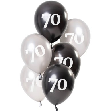 Ballons Glossy 70 Jahre, schwarz