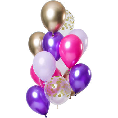 Ballons Purple Posh - 12 Stück