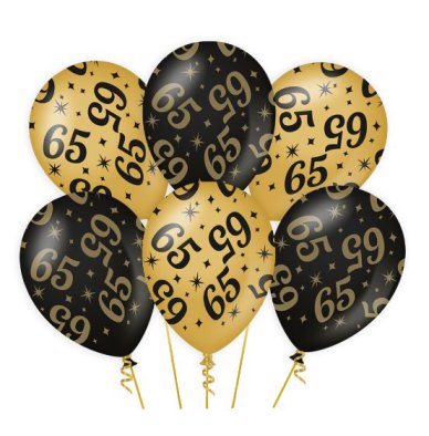 Zahlen Luftballons mit Zahl 65