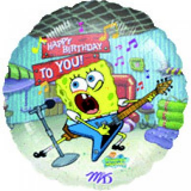 Spongebob Happy Birthday Ballon