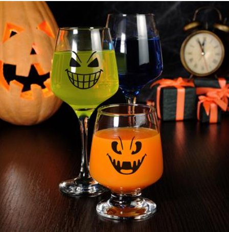 Halloween Aufkleber für Trinkglas
