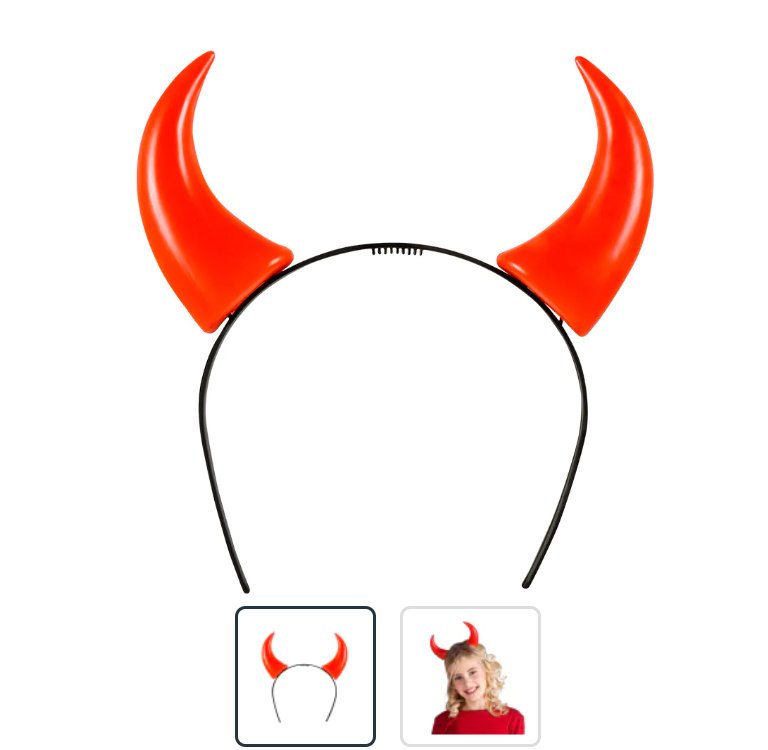 Teufelshörner Haarreifen, rot