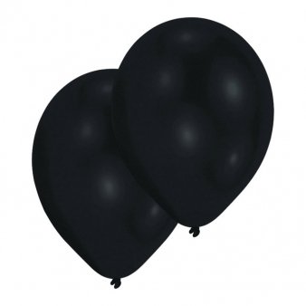 Luftballons Pearl schwarz, 10 Stück