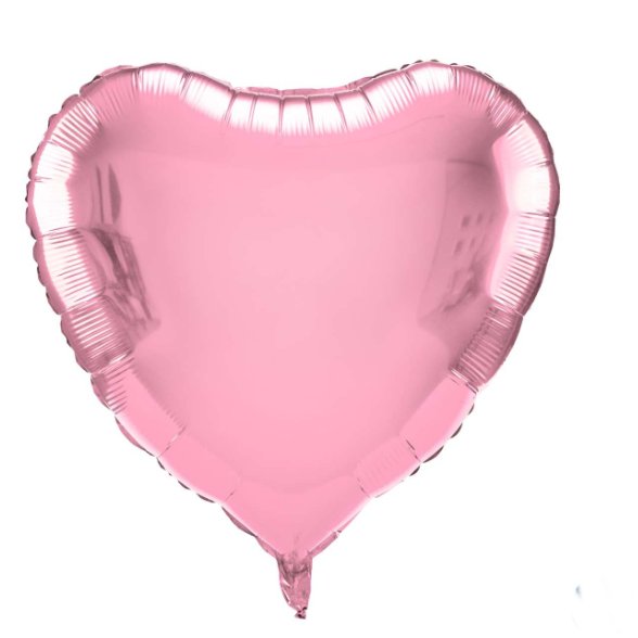 Folienballon Herz, Baby rosa- 61 cm