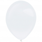 Weißer Ballon Metallic 33 cm, 50 Stück