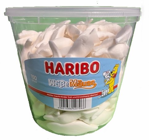 Haribo Weiße Mäuse, 150 Stück