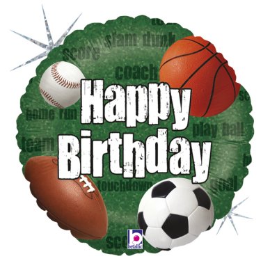 Folienballon Sport Bälle Birthday
