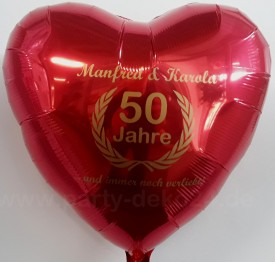 Ballon zur Goldenen Hochzeit personalisiert