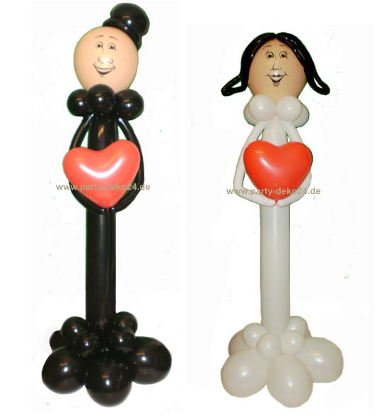 Brautpaar Figuren aus Ballons