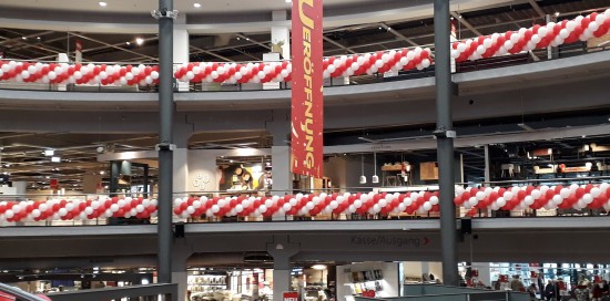 Eventdeko Einkaufscenter Jubiläum