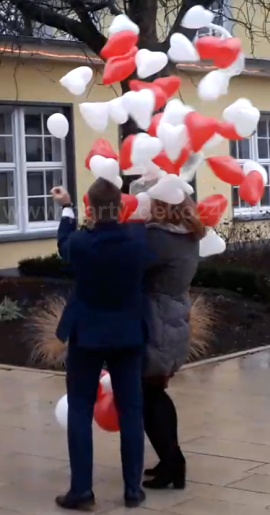 Explosionballon zur Hochzeit