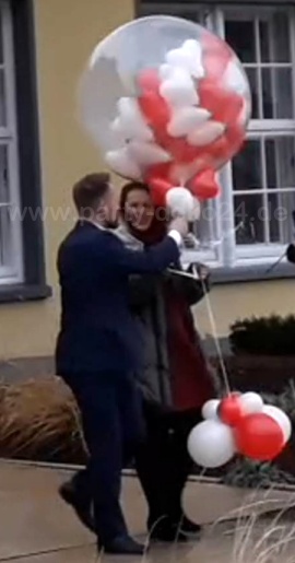 Explosionsballon zur Hochzeit / Standesamt bzw. Trauung