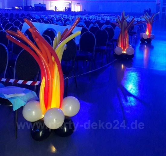 Luftballon Feuer mit LED-Beleuchtung