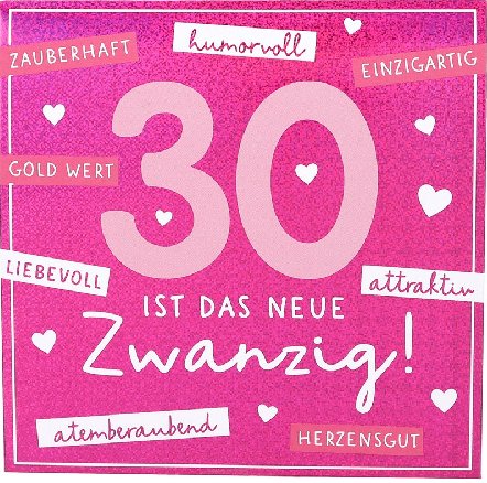 Pop up Musikkarte zum 30.Geburtstag