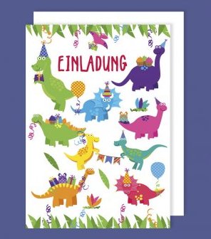 Einladungskarten Dinosaurier