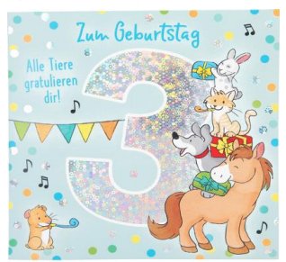 Musikkarte zum 3.Geburtstag