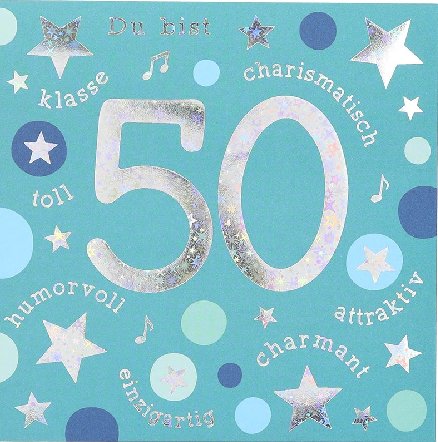 Pop up Musikkarte zum 50.Geburtstag