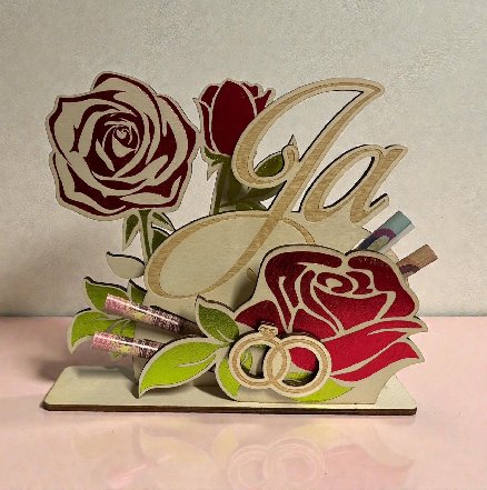 Geldgeschenk zur Hochzeit aus Holz Geldgeschenk zur Hochzeit aus Holz