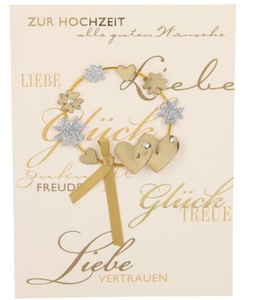 Karte zur Hochzeit mit Glitzer