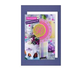Glückwunschkarte mit Zahl 90 Glückwunschkarte mit Zahl 90