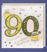 Zum 90.Geburtstag Karte 21 x 21 cm