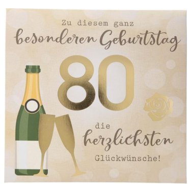 Pop up Musikkarte zum 80.Geburtstag