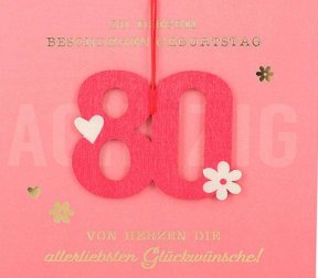 Depesche Karte zum 80.Geburtstag