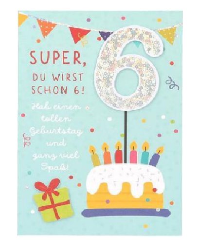 Karte zum 6.Geburtstag Karte zum 6.Geburtstag